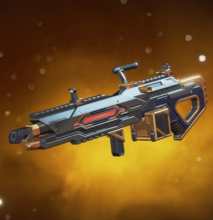 Legendary Spitfire Skin High Roller in Apex Legends Dressed to Kill Event.